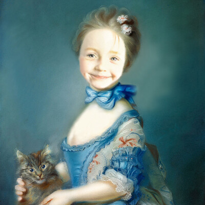Darina with a cat