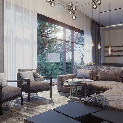 Villa Bogos, living rooms (1st and 2nd floor)
