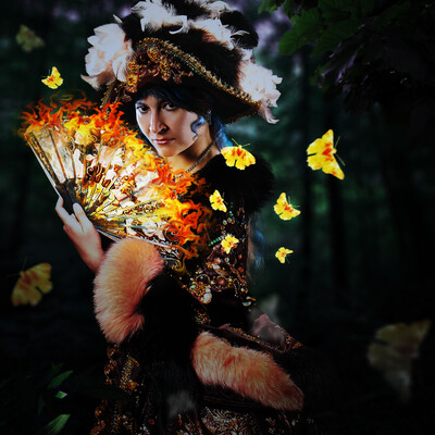 Sorceress playing with fire