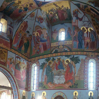 Iconostasis and paitings for Orthodox church in Erevan, Armenian Republic