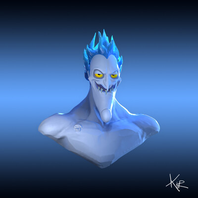 Bust Hades from the cartoon Hercules.