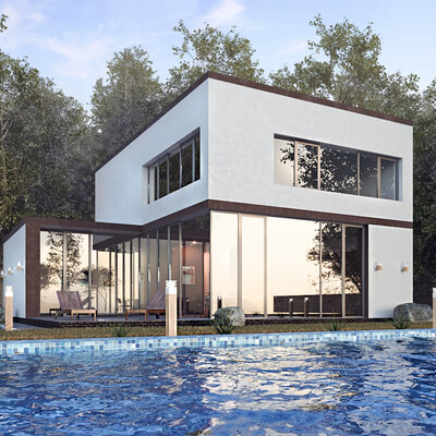 Cottage with pool.