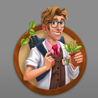 Character scientist nerd.