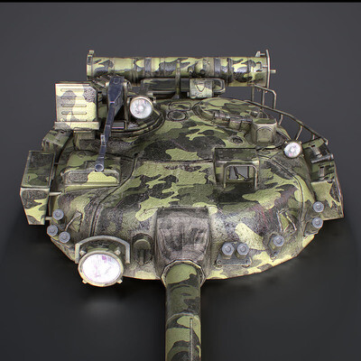 Turret and Cannon of Soviet tank T-80B