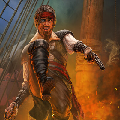 Pirate sea robber.
