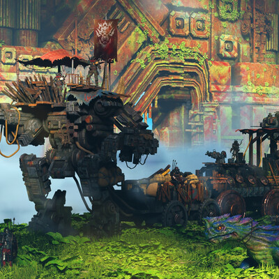 Caravan of ancient weapons hunters