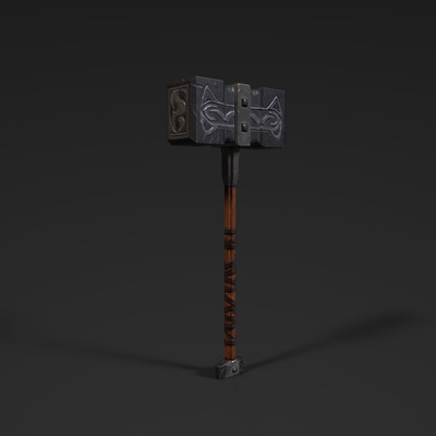 Stylized stone hammer