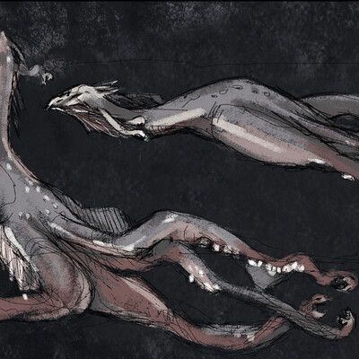 Sketch for the film "He is the Dragon"