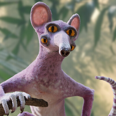 Tree climbing 4-eyed rat