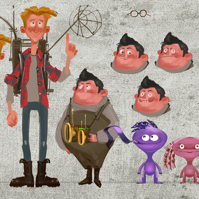 Character development for the cartoon "Two Tails"