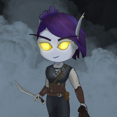 Сartoon dark elf