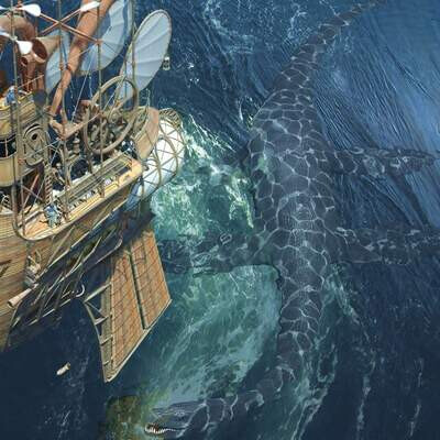 Old sketch Flying ship
