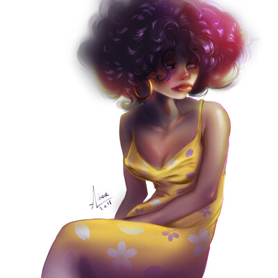 in yellow