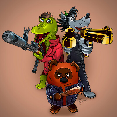 USSR cartoon gang