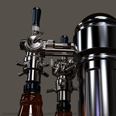 Device "Pegas" + column, (for non-foaming beer bottling). Biker Style.