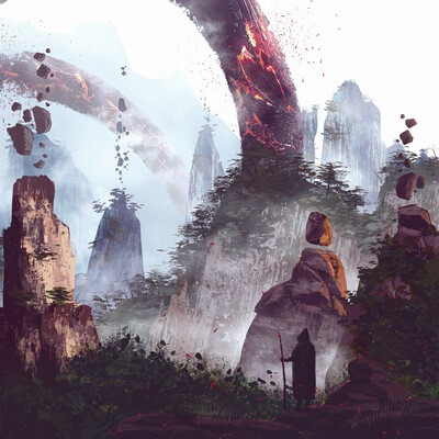 the mountains
