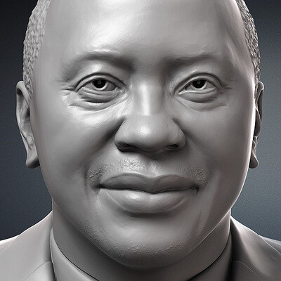 Uhuru Kenyatta portrait bust