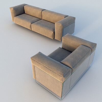 Sofa and armchair: Glas Italia