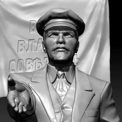 Lenin at the second meeting of the Soviets