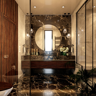Marble bathroom