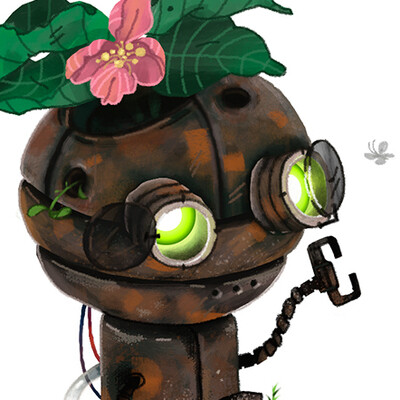 Robot. Fan art based on the game "Machinarium"