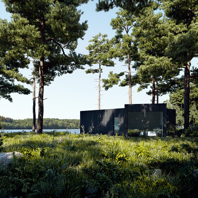 House on the river. Finland.