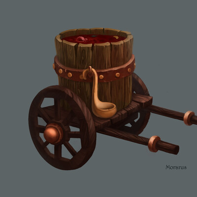 Cart with soup