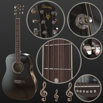 Black guitar