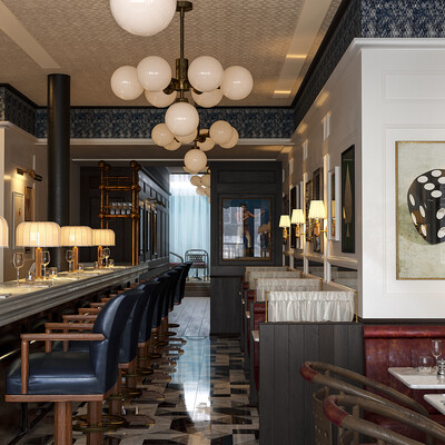 Visualization of the reference of the brasserie Moncks of Dover Street