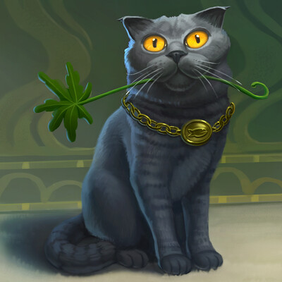 Portrait of a cat (Scottish Fold)