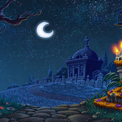 Background & elements for game