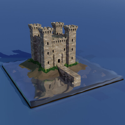 Castle diorama (low poly version)