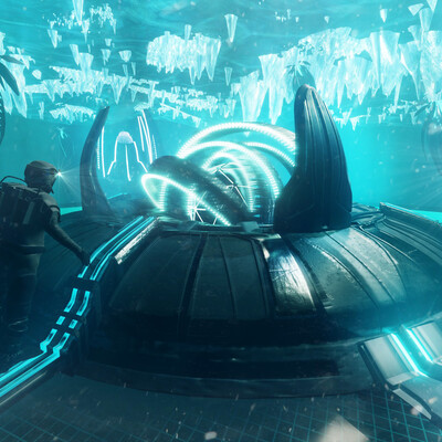 Scourge of Jupiter-Alien Underwater Station