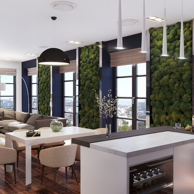 Association: kitchen dining room living room
