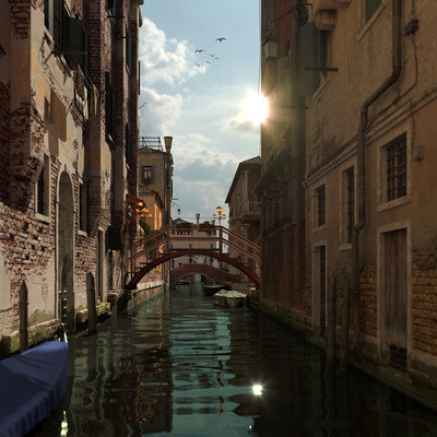Venice. Morning. Close to Rialto Fish Market