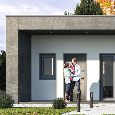 One-story industrial house
