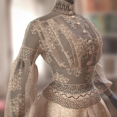 Tutorial on creating lace dress in Marvelous designer