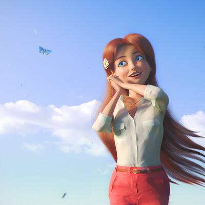 Girl in Chamomiles