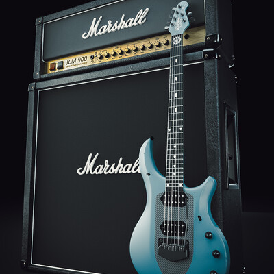 Music Man Majesty guitar + Marshall jcm900