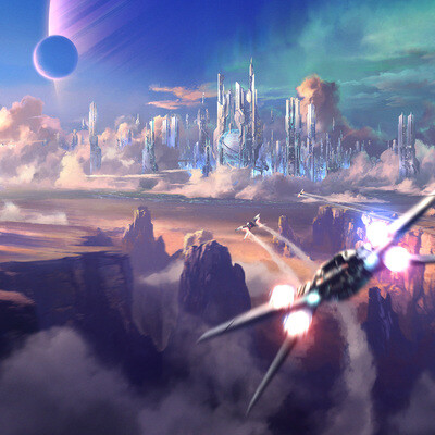 sci-fi city