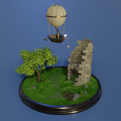 Balloon diorama
