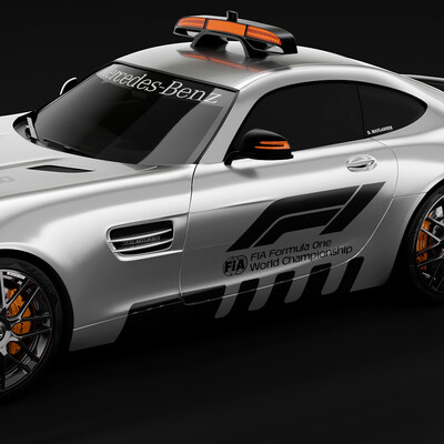 Mercedes-Benz AMG GTS safety car studio render