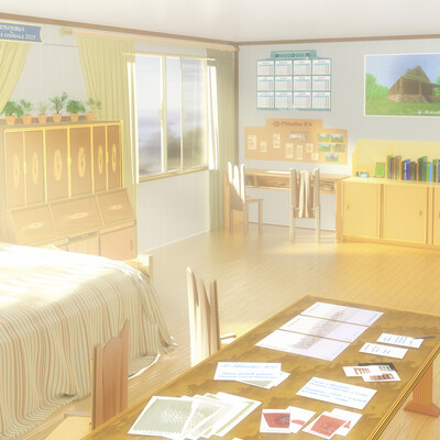 In the cartoon room