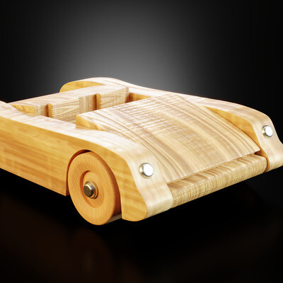 Wood toy car