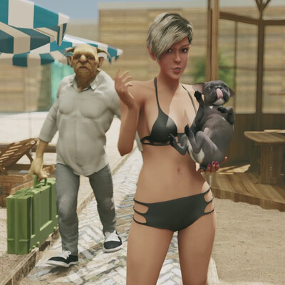 On the beach