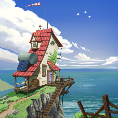 House on a cliff