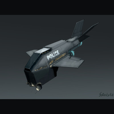 Police flying combat vehicle