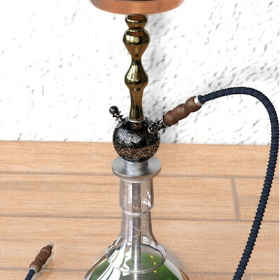 Hookah, for rendering High Poly and games Low Poly. Created in Cinema 4d.