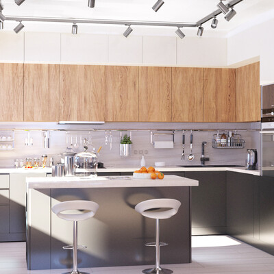 Kitchen-dining room-living room