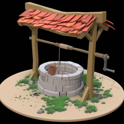 stylized well